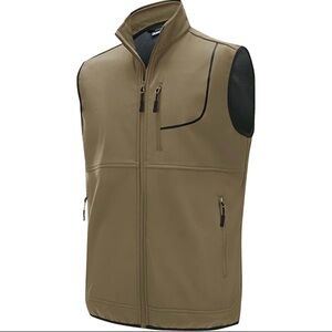 Wilt Men's Beige Golf/Outdoors Softshell Winter Vest